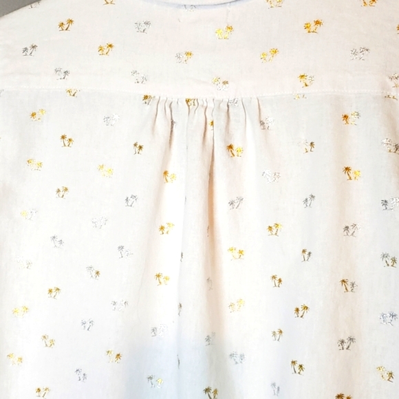 Sigrid Olsen Linen Top Tunic W/Pockets Women's Size L - Picture 4 of 7